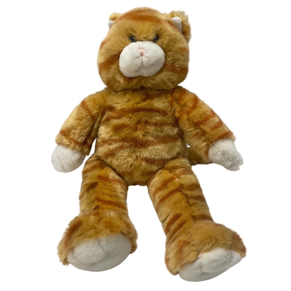 Build-A-Bear Workshop Orange Tabby Cat Plush Striped Kitty Stuffed Animal 16"